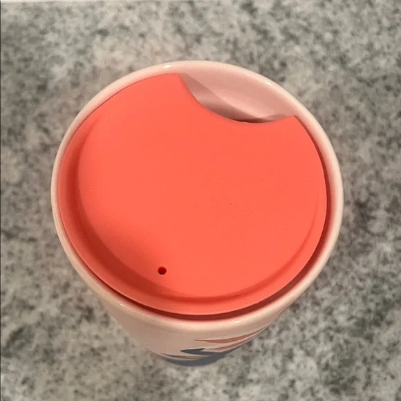 Starbucks Spring Easter Bunny Pink Rainbow Floral Ceramic Tumbler Mug 12 oz - Picture 6 of 12